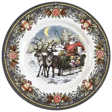 Royal Stafford Santa's Sleigh  Dinner Plate 11722988