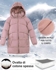LSERVER Giacca Bambina Invernale con Pelliccia Collo Cappuccio Antivento Caldo Piumino Alla Moda Ricamata Giubbotto Bambini Lunghi Spessi Capispalla per Età 5-14 Anni, Rosso B, 140 LSERVER Giacca Bambina Invernale con Pelliccia Collo Cappuccio Antivento Caldo Piumino Alla Moda Ricamata Giubbotto Bambini Lunghi Spessi Capispalla per Età 5-14 Anni, Rosso B, 140