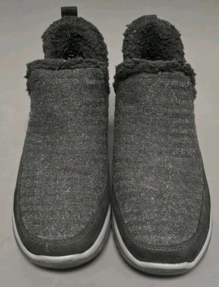Skechers Womens Relaxed Fit Faux Fur Wool Ankle Boots Slip In Charcoal Size 7 - Image 4 of 4