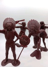 Vintage Louis Marx Native Americans Toys Lot Of 4 Read Description