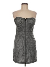 NWT PrettyLittleThing Women Silver Cocktail Dress 8
