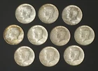 1964 Kennedy Half Dollar 90% Silver (10 coins - $5 Face) Lot C21
