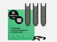 FLAUS Electric Flosser Refills 90ct Dental Floss Head Refills - Refillable Black