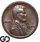 1926-D Lincoln Cent Wheat Penny, Brilliant Uncirculated Tougher Date