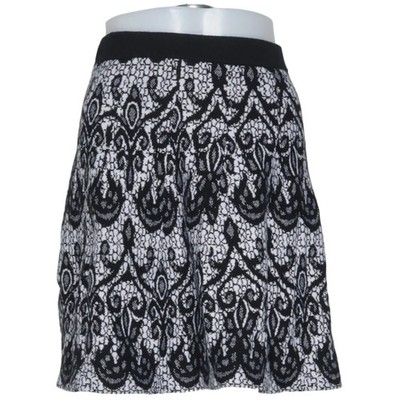 Cynthia Rowley, Rock, Größe: S, Schwarz/Weiß, Baumwolle/Polyamid, Blumen #dQp