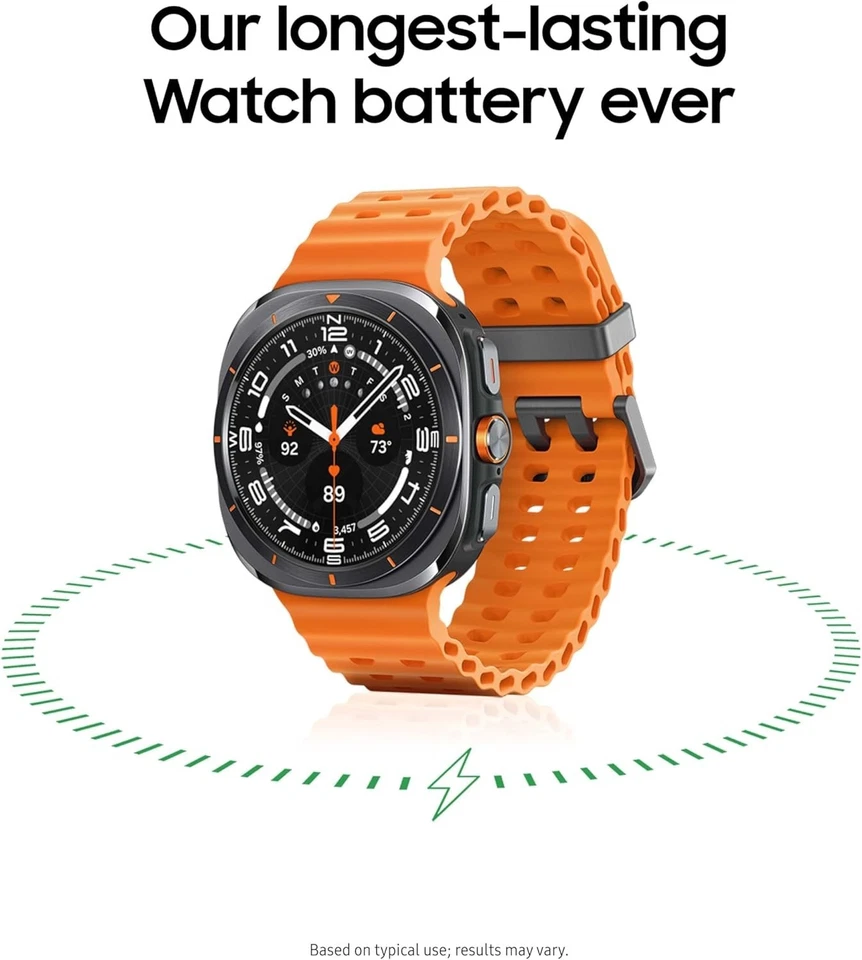 Reloj inteligente SAMSUNG Galaxy Watch Ultra 47 mm LTE AI - Gris titanio con correa naranja Foto 3 de 4