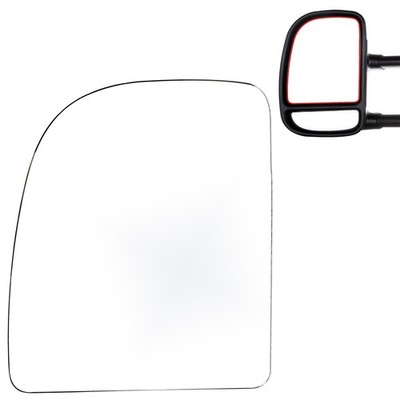 Upper Towing Mirror Glass For Ford Econoline Van /F-250 350 450 550