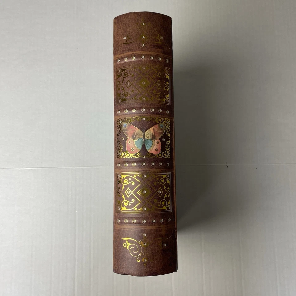 Punch Studio Large Butterfly Faux Book Decorative Keepsake Box 13.5” x 11" - Image 2 of 4