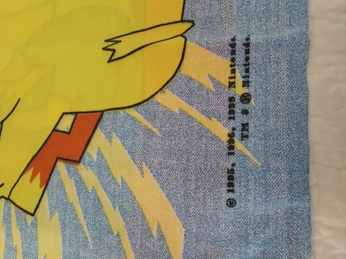 Pokemon Pikachu Pillowcase Vintage Standard size great shape 1998 - Picture 2 of 9