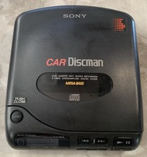 Sony Car DiscMan D-802K Portable CD Player- Tested Works W/ Sony Car Power Cord