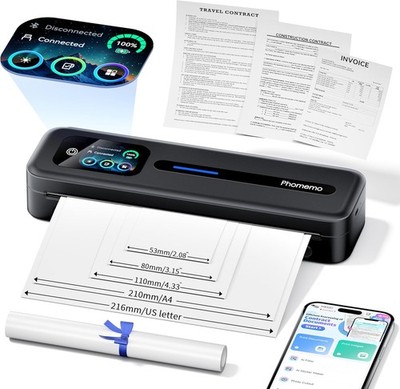 Phomemo M832D A4 Tintenlos Thermodrucker Büro Home Office Wireless LOT