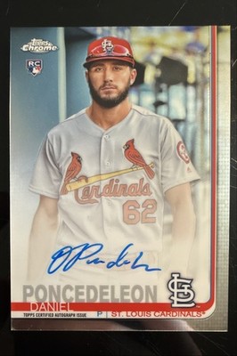 2019 Topps Chrome - Rookie Autographs Daniel Ponce de Leon #RA-DP (AU, RC)