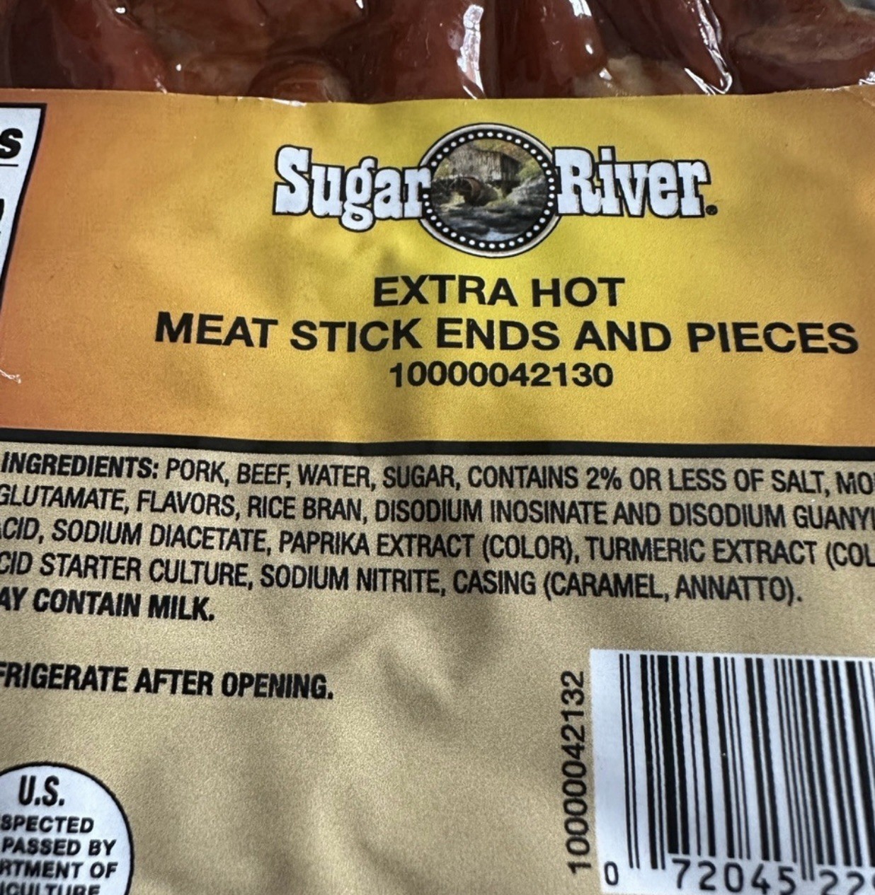 *EXTRA HOT Meat Stick Ends/Pieces BULK 4 Pounds (2x 2 lbs) Sugar River-Fast Ship