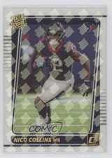 2021 Panini Clearly Donruss Holo Rated Rookie Logo Nico Collins #80 13ux