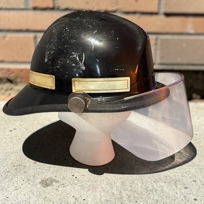 Vintage Cairns Firefighter Helmet 1983 US Gov Contract Flip Shield Named