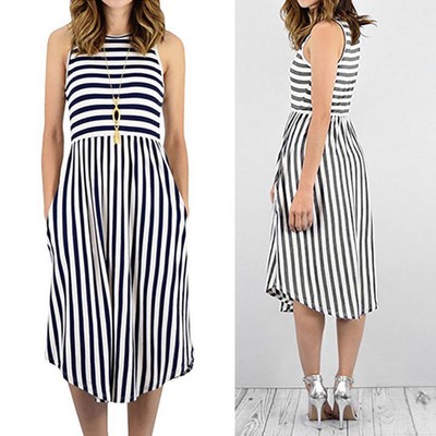 striped beach dress
