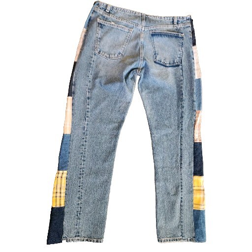 1960's Style Patchwork Distressed Boho Hippie Jea… - image 6