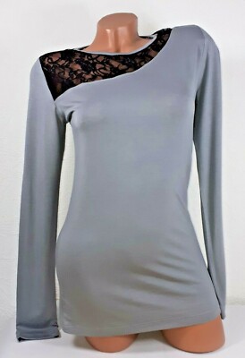 Langarmshirt mit Spitze von Vivien Caron  Größe: 36, 38, 40, 42, 44 oder 48