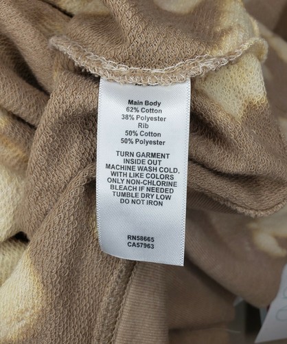 ABOUND Damen hellbraun Langarm Rundhalsausschnitt Batik Pullover Sweatshirt Small  - Bild 8 von 9