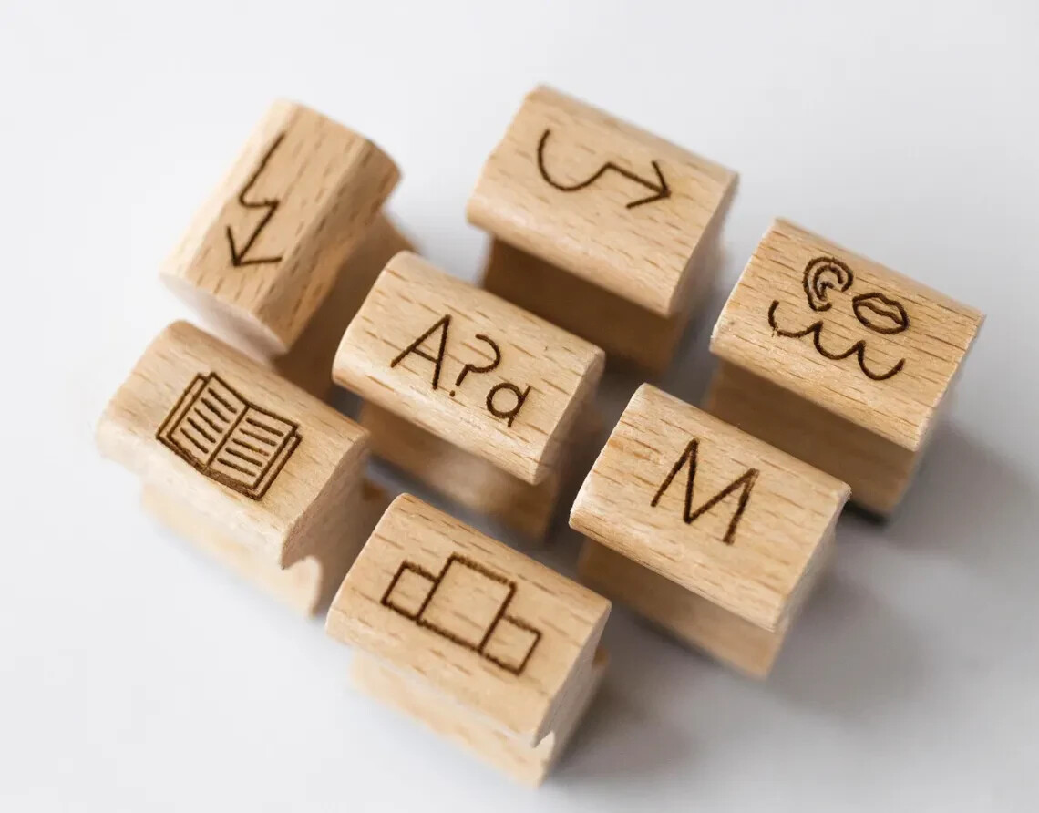 Lehrerstempel Set Fresch Strategien Rechtschreibung Grammatik Schule Stempel Set