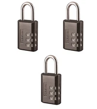 Master Lock Luggage Lock 647D (3) THREE Pieces! Set Your Own Combination! W/Inst