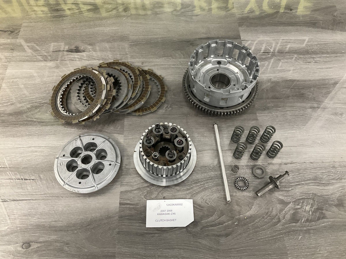 07 2007 08 2008 KAWASAKI ZX6R ZX6 ZX-6 CLUTCH BASKET 07 2007 08 2008 KAWASAKI ZX6R ZX6 ZX-6 CLUTCH BASKET