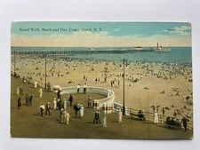 Beach And Boardwalk, Coney Island, Brooklyn, NY postcard, l907-15 Era