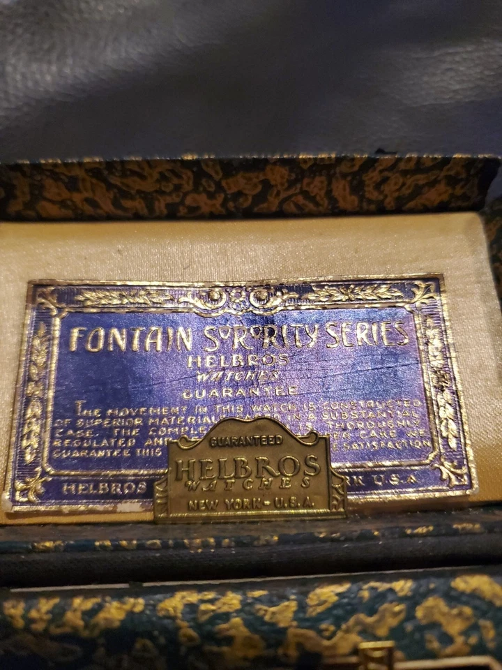 Reloj Helbros Fontain Swiss 6j para piezas o reparación falta corona con caja. Foto 2 de 4