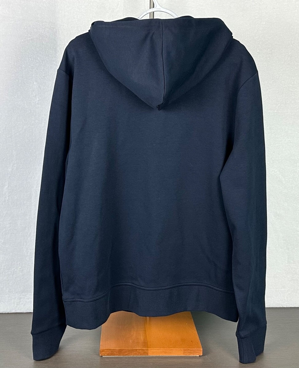 Michael Kors Men's Midnight Navy Blue Logo Tape Full Zip Hoodie