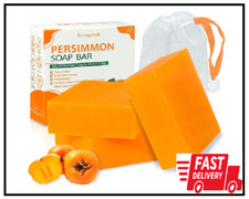 3Pack Natural Persimmon Soap Bar for Body Odor Control, Organic Deodorant Body P