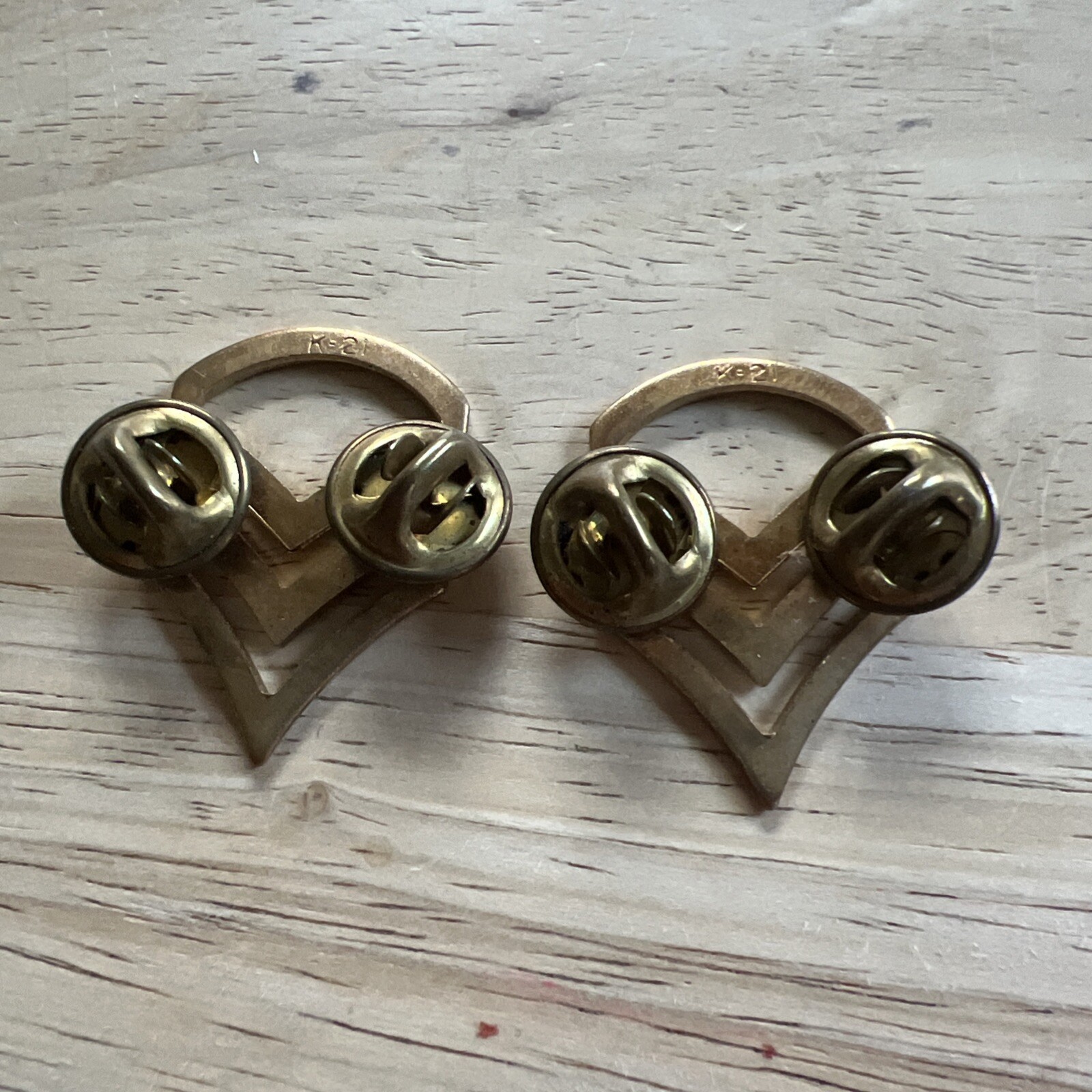 Vintage Military Army Sargent Stripes Pins