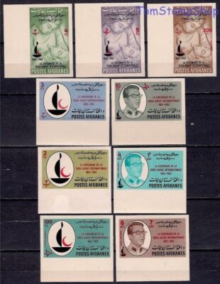 Afghanistan 1963 Red Cross Nurse Medical Health Prince Royalty 9v Imperf MNH