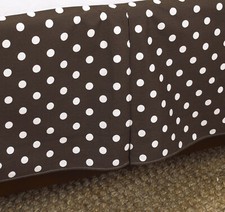 Crib Bed Skirt Dust Ruffle Baby Boy Polka Dot Checker Blue Green Black Gray