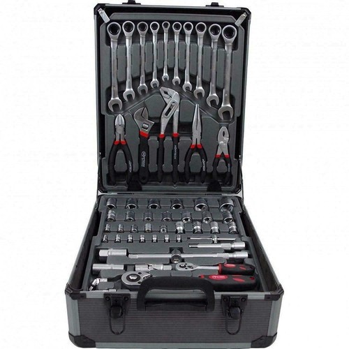 VALIGIA CASSETTA ATTREZZI DA LAVORO COMPLETA TROLLEY KIT UTENSILI SET 599 PZ - Foto 2 di 5