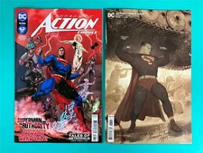 2X ACTION COMICS #1036 SUPERMAN ~VARIANT 1944 WWII Normandy France Cvr Fleischer