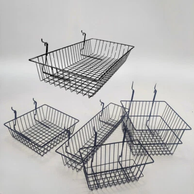 THESFS LIMITED Black Heavy Duty Grid Mesh Retail Shop Display Basket