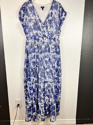 Chiffon Dress Torrid Maxi Torrid Maxi Dress Blue And White Flowers