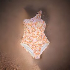 Kona Sol Women's One Shoulder High Coverage One Piece Swimsuit Sz S NEW NW/OT