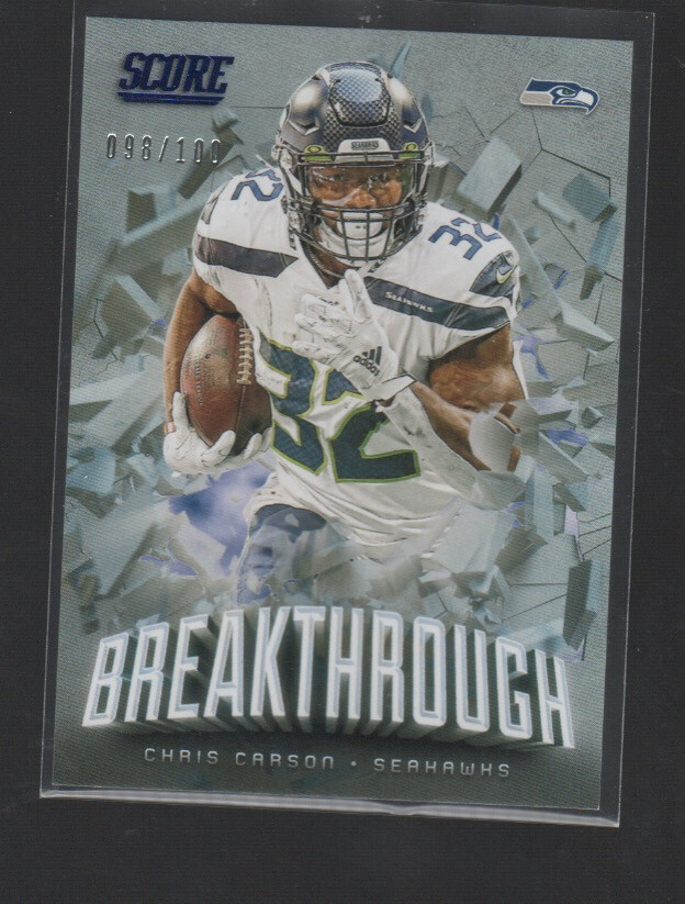 CHRIS CARSON 2020 PANINI SCORE BREAKTHROUGH SHOWCASE BLUE CARD #B-CC/100