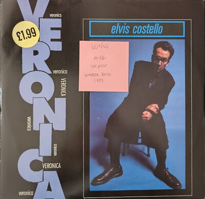 Elvis Costello Veronica Vinyl Record VG+/VG W7558T 1989