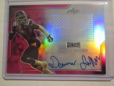 DONOVAN JOHNSON 2017 Leaf Army All-American PINK Flag Metal Auto #3/6
