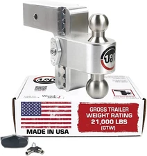 Weigh Safe Hitches LTB6-3 Adjustable 180 Degree 6" Drop Hitch Ball Mount