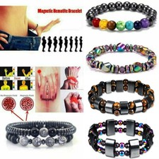 7 Chakra Healing Therapy Bracelet Arthritis Hematite Weight Loss Pain Relief New