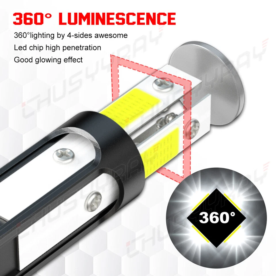 For BMW 325i 2001-2006 6x Combo 6x LED Headlight Fog Light Bulbs White 6000K - Image 4 of 4