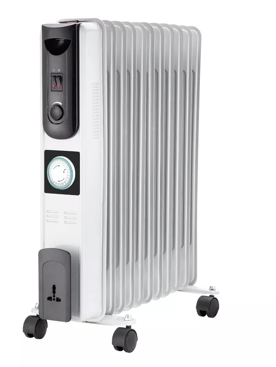 Ultramax Oil Filled 2kW 11 Fin Radiator with Adjustable Thermostat