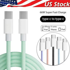 IPhone 17 16 Pro Max USB-C to USB-C Cable Fast Charger lot Type C Charging Cord