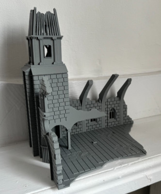 Ruine Kirche Tabletop Gelände Wargaming Zerstörte Ruinen Gebäude 28mm