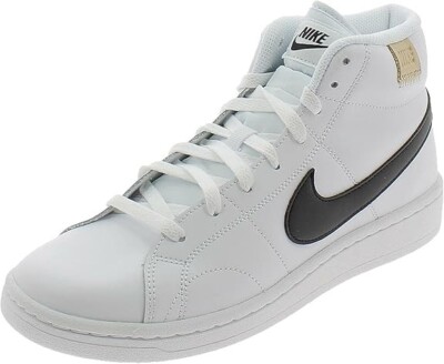 new NIKE Men's Court Royale MID Running Shoe White Black White Onyx size  13
