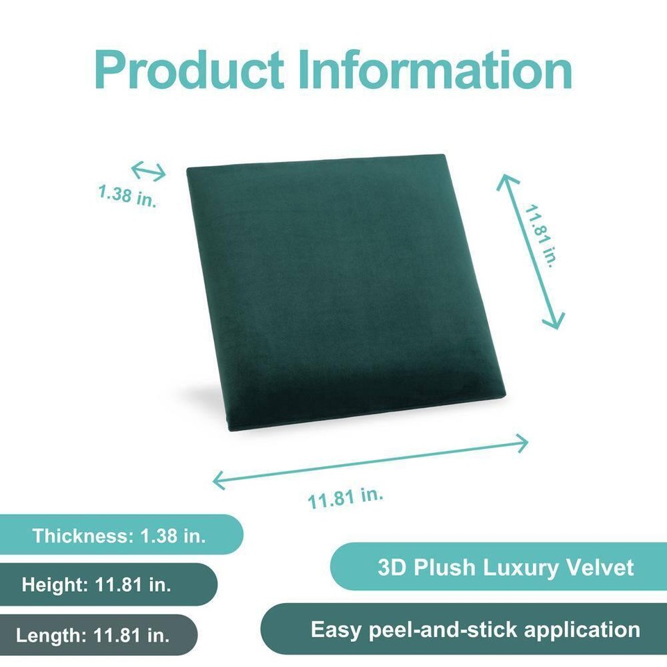 Wall!Supply Decorative Wall Paneling 1.38"X12"X12" Luxury Velvet