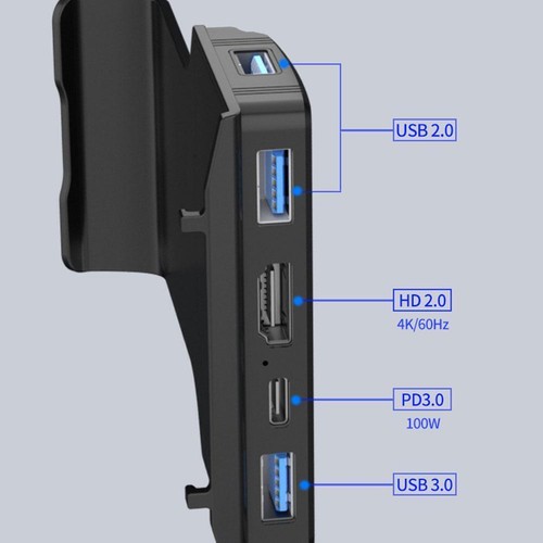 For SteamDeck Docking Station Steam Deck Converter USB Bracket HUB N5P6 - Afbeelding 3 van 11